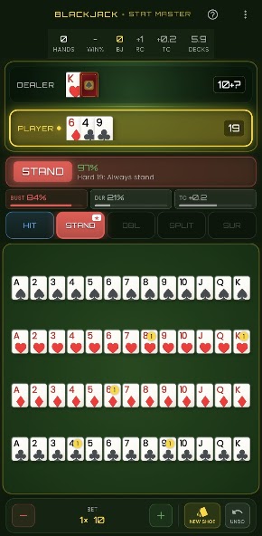 Blackjack Stat Master official Google Play screenshot